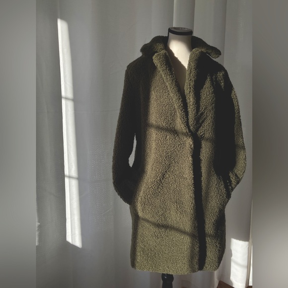 GREEN TEDDY JACKET - Picture 1 of 7